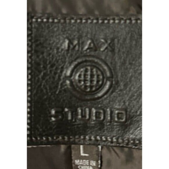 Max Studio Brown Faux Leather Jacket - Picture 4 of 5